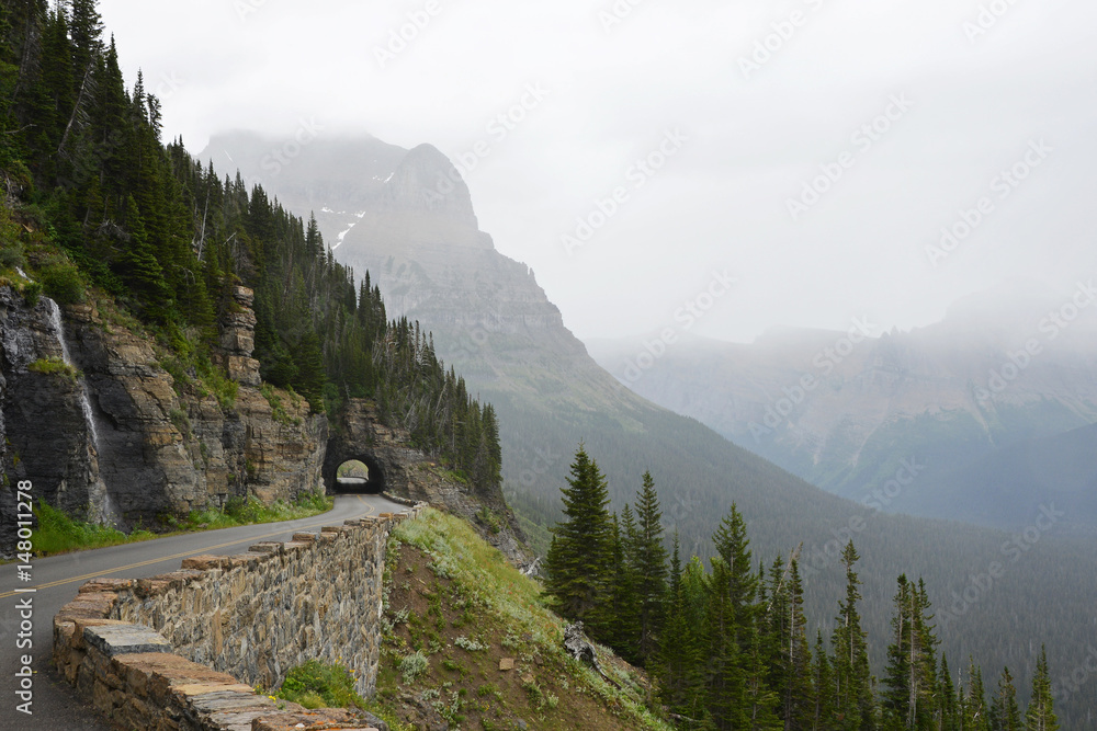 Glacier National Park Going-to-the-Sun Road tunnel
