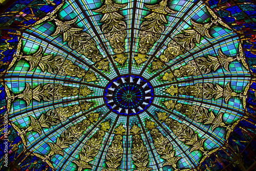 Glass ceiling inside a palace
