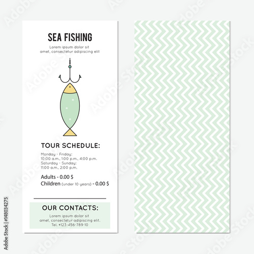 Fishing vertical banner