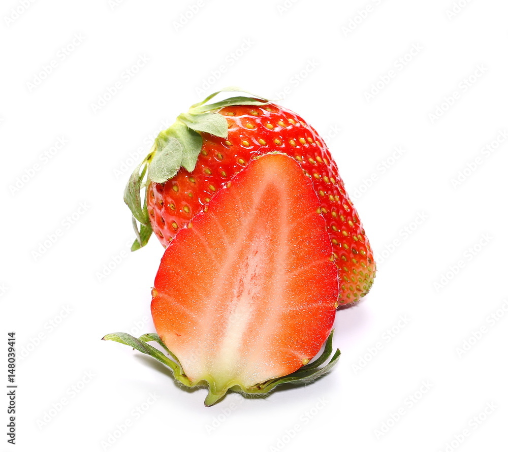Fresh strawberries isolated on white background Fresh strawberries isolated on white background