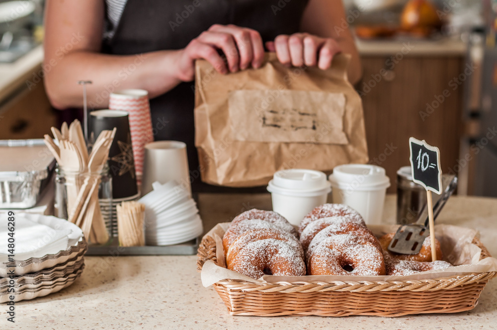 Fototapeta premium Doughnut Store Counter