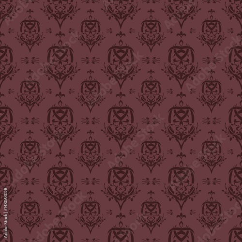 Seamless wallpaper with claret pattern