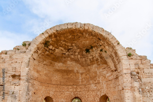 Ruins of Crusader Church of St Anne in Bet Guvrin-Maresha National Park. It was one of the most important towns of Judah during the time of the First Templ photo