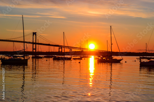Sunset in Newport Rhode Island