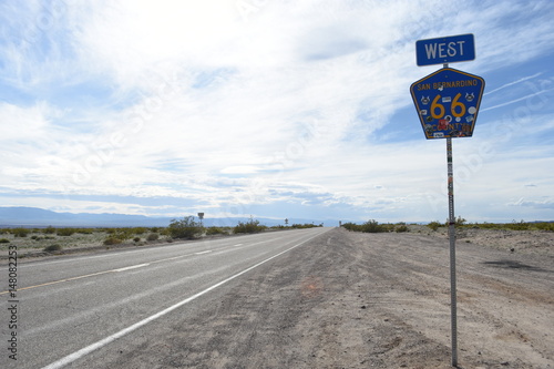 Roadsign along Route 66 in San Bernardino County