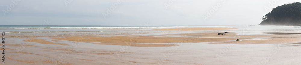 Vista Panoramica de Playa en el Norte de España. Asturias