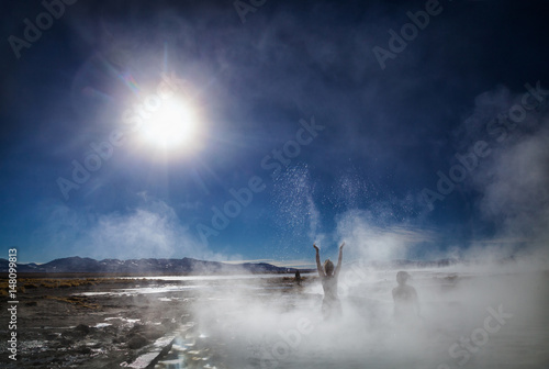 Hot springs in the Andes near the border with Chile. Bolivia photo