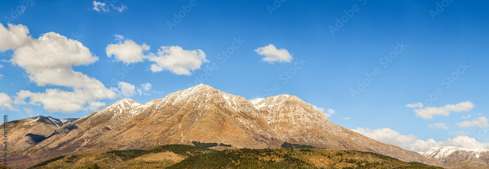 An overview of the mountains of Abruzzo (Italy)