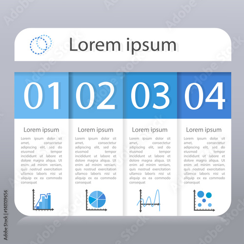 infographic design as a template with four options for your business
