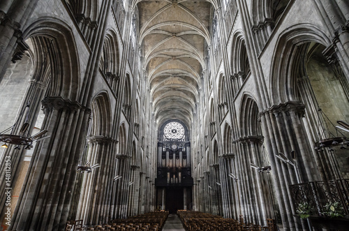 Inside the Notre-Dame in Rouen.