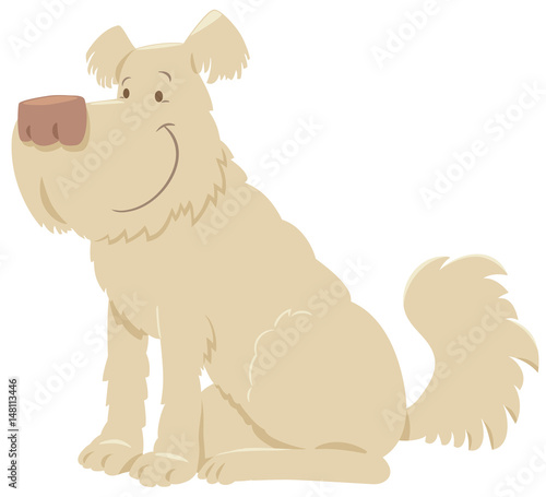 cream shaggy dog cartoon