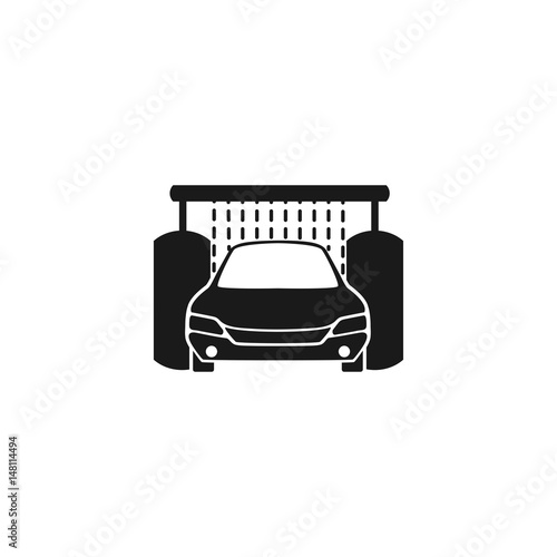 Automatic car wash icon in black on white background