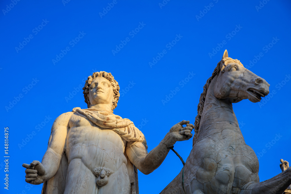 Rome, Italy - Castor and Pollux statues