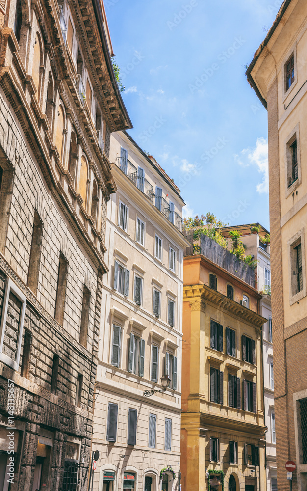 Rome, Italy - narrow street in the old city