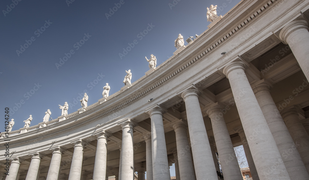 St Peter's Square in Vatican Rome built by Gian Lorenzo Bernini.