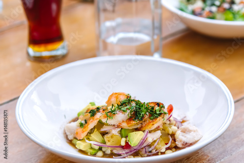 Shrimp and avocado salad