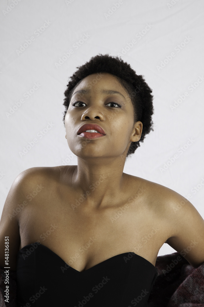 Obraz premium Serious Black woman