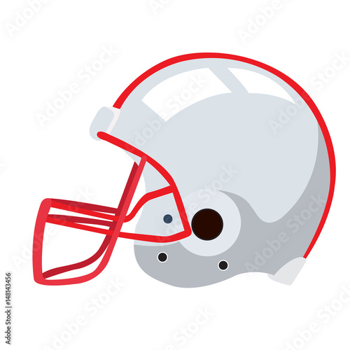 Isolated football helmet on a white background, Vector illustration