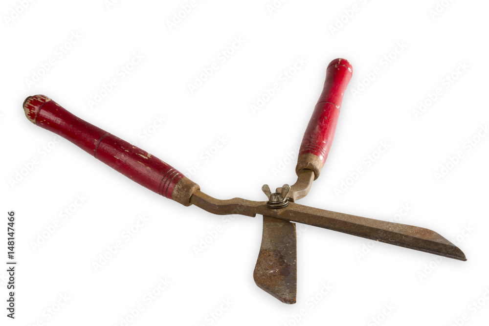 Alte verrostete Astschere StockFoto Adobe Stock