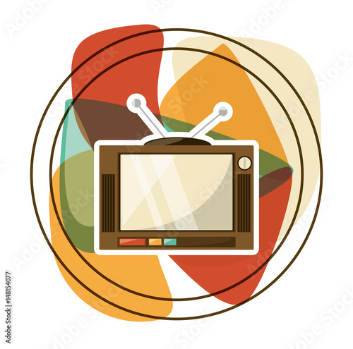 retro entertainment television technology, vector illustration design