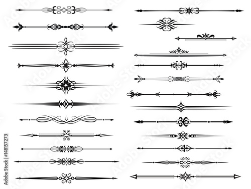 Border and divider set for vintage frame design