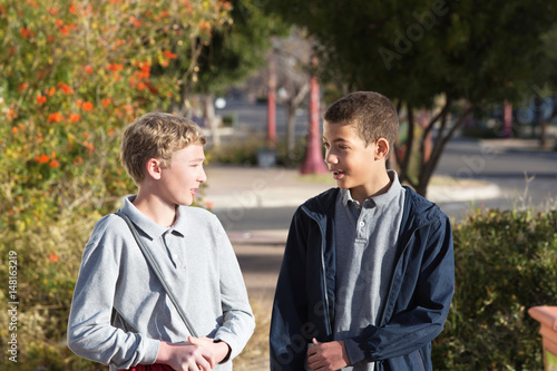 Photography Two teen male friends hanging out