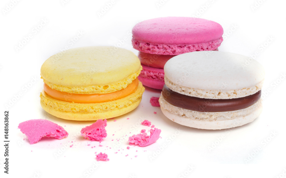 Set of colorful macarons Set of colorful macarons