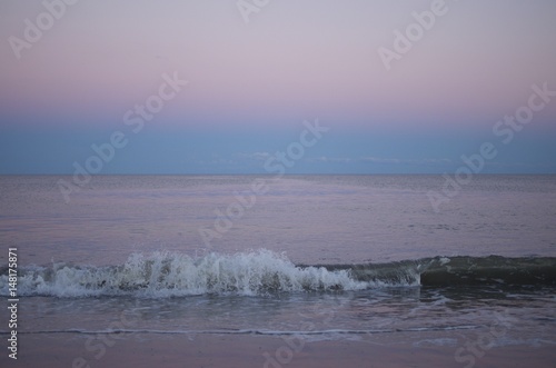 breaking waves on the beach 