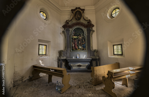 Interior of chapel near Kamyk village
