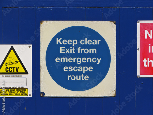 Keep exit clear