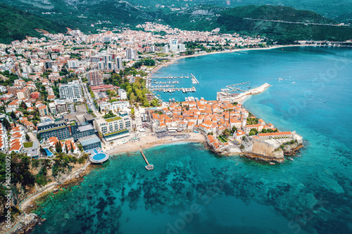 Budva, Montenegro. Aerial view.