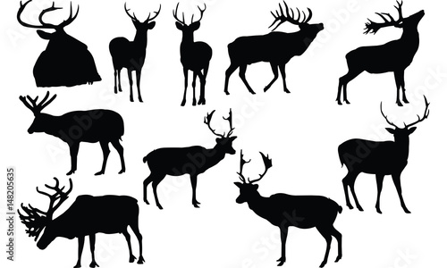 Elk Silhouette vector illustration