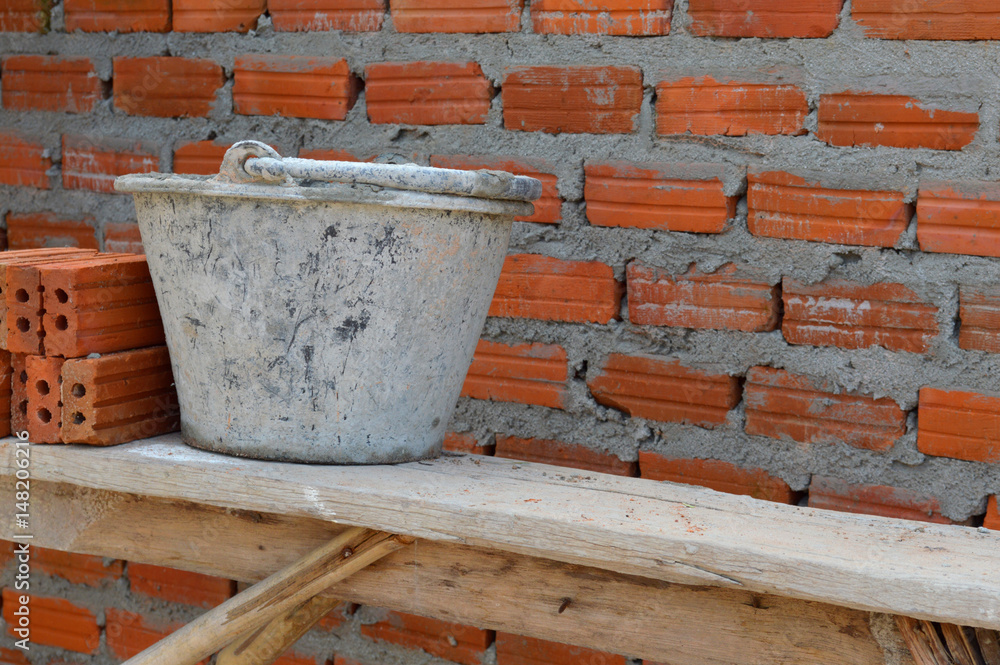 Naklejka premium cement bucket