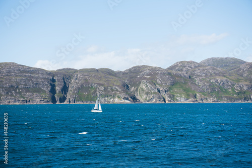 Sailboat in Scottish sea