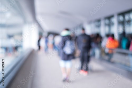 Abstract blur people in airport for background, Transport concept © structuresxx
