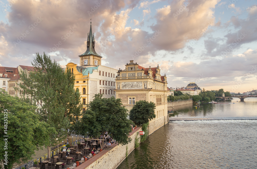 View of Historic Prague from Charles Bridge