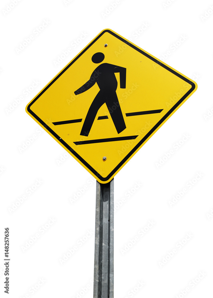 pedestrian sign isolated on white background pedestrian sign isolated on white background