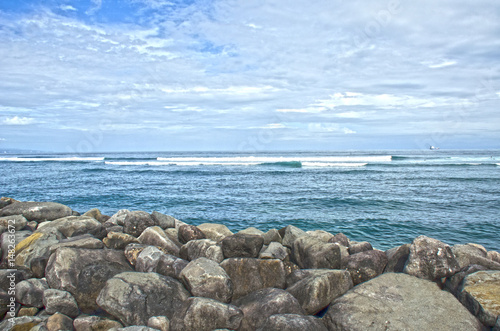 Serangan beach, Bali, Indonesia. Popular surf spot. © olelia