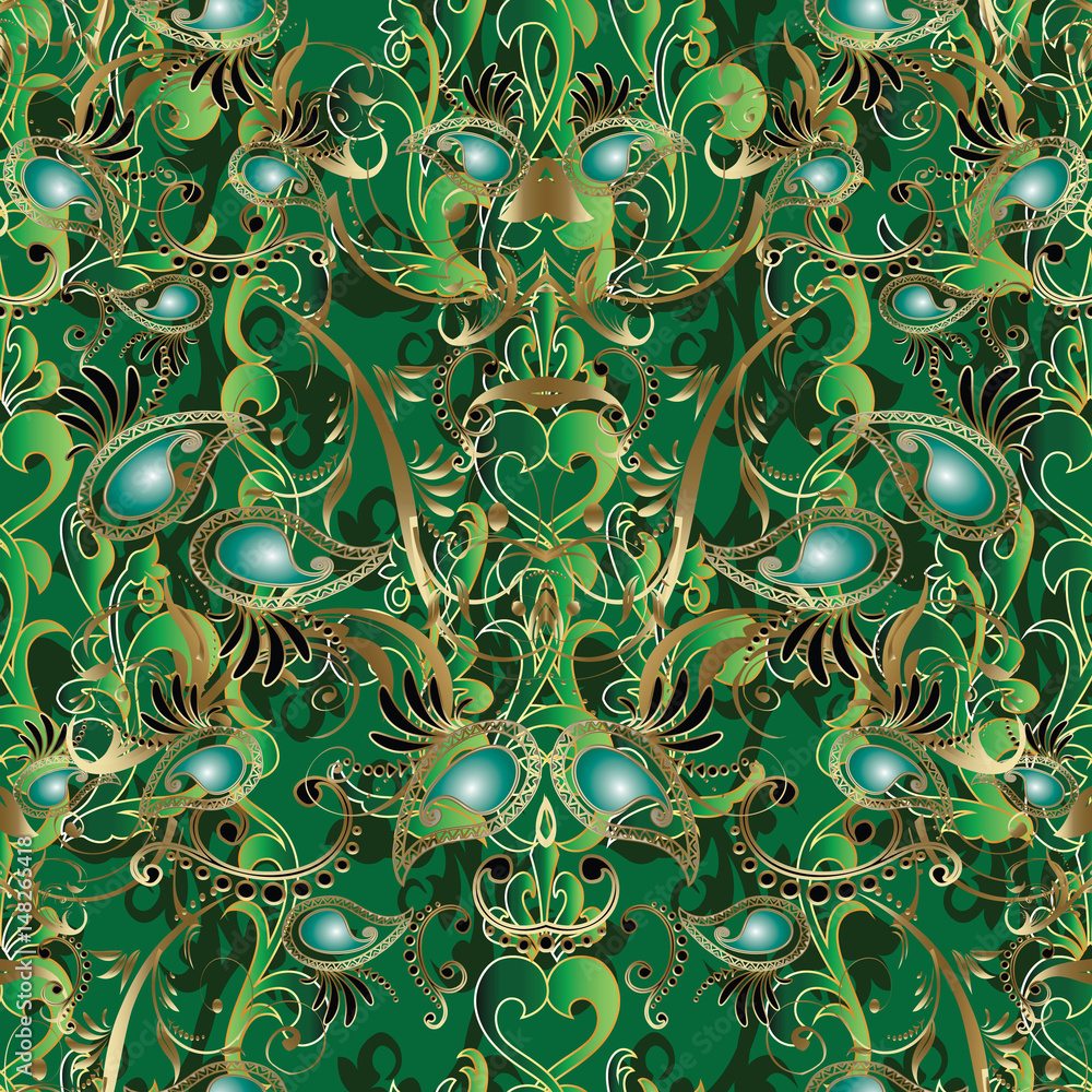 865,878 Paisley Pattern Images, Stock Photos, 3D objects