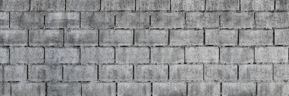 Fototapeta premium horizontal concrete block wall for background and design