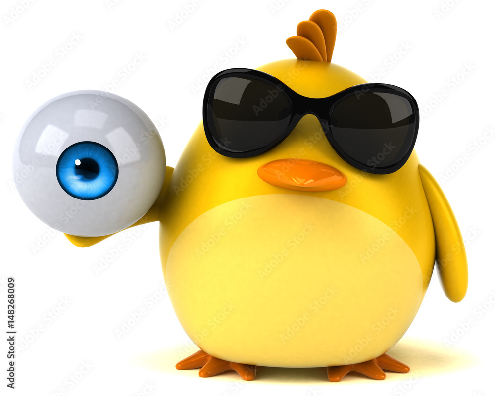 Fototapeta premium Yellow bird - 3D Illustration