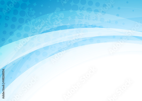 Abstract blue white waves grunge background