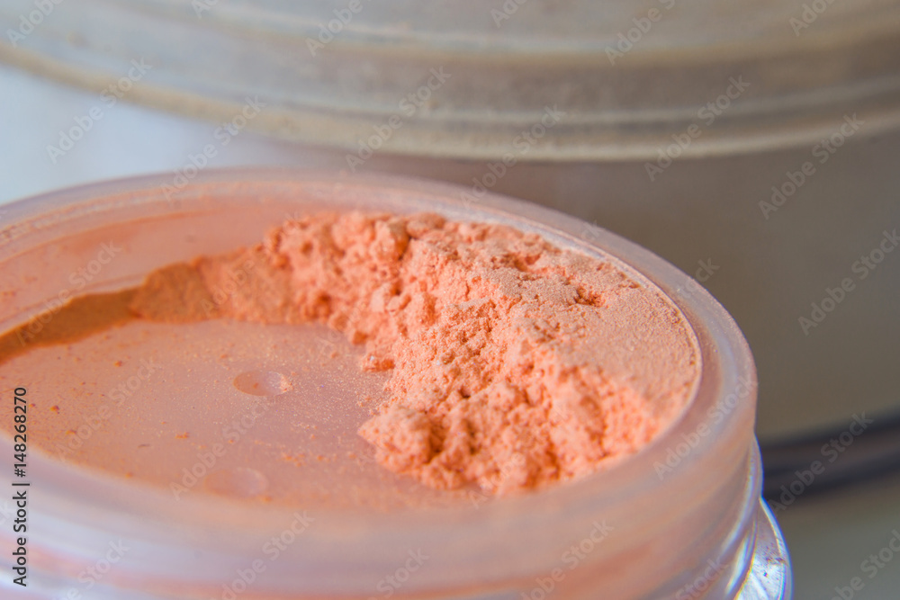 Close-up of mineral eye shadow. Suitable for sensitive skin, do not cause allergies, light and fine make-up composed of entirely natural products. Close-up of mineral eye shadow. Suitable for sensitive skin, do not cause allergies, light and fine make-up composed of entirely natural products.