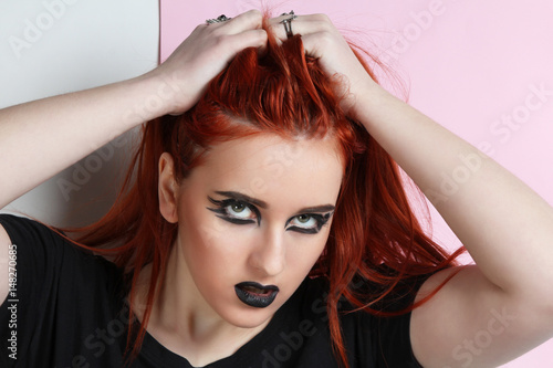 girl with black make-up