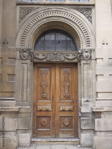 Ornate wooden door