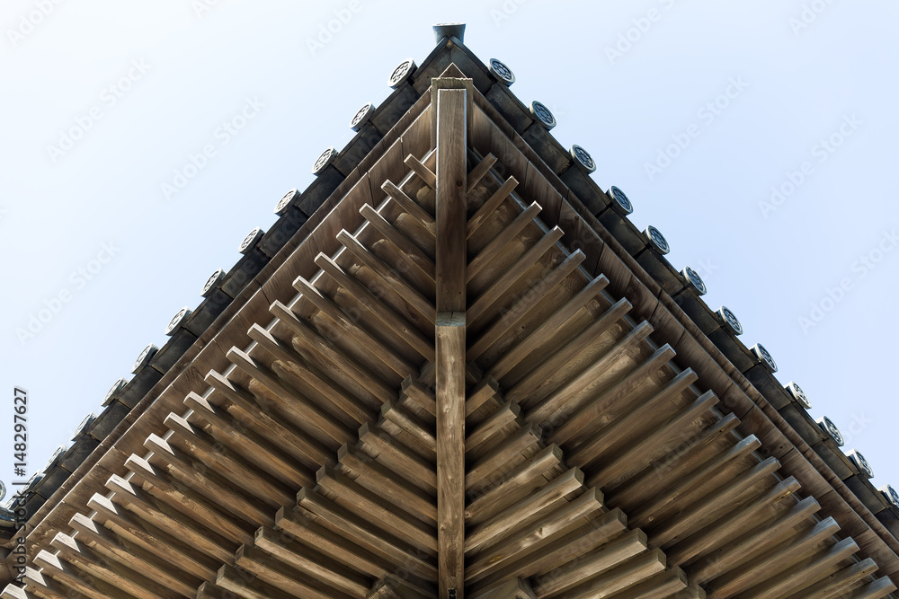 Japanese temple roof tile