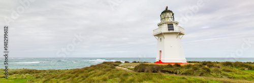 Waipapa Point Lighthouse in Neuseeland Panorama