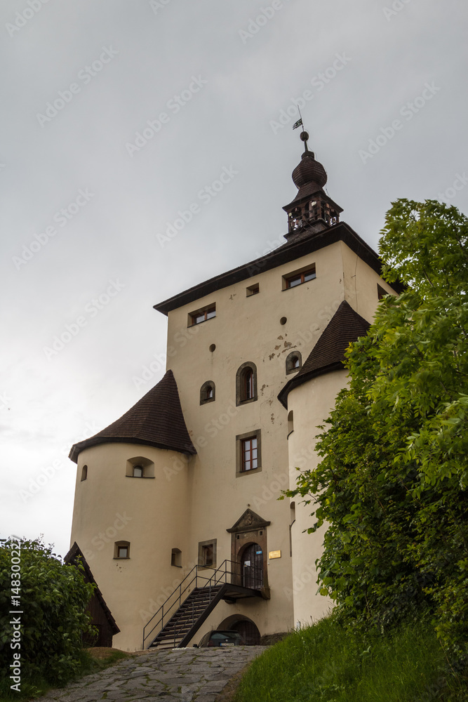 Old tower in the historic centre of Banska Stiavnica, Slovakia Old tower in the historic centre of Banska Stiavnica, Slovakia