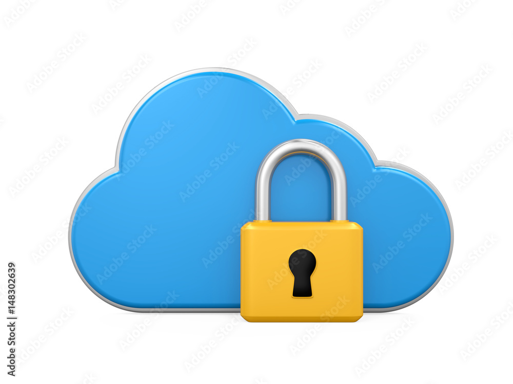 Cloud Computing Padlock Security Cloud Computing Padlock Security