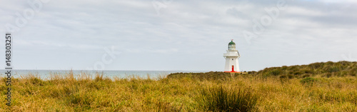 Waipapa Point Lighthouse in Neuseeland Urlaub Panorama